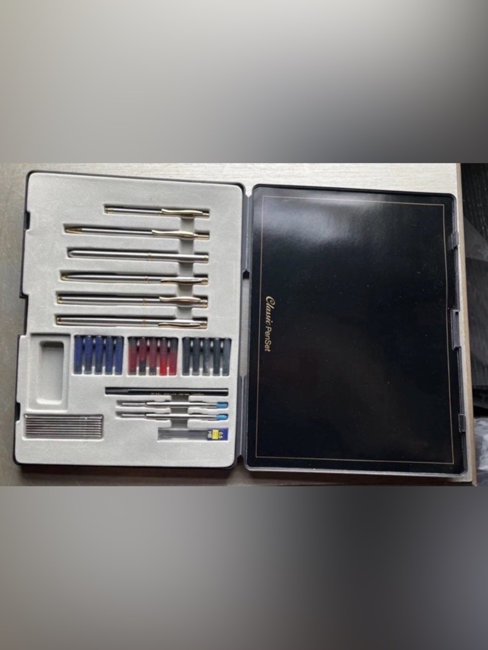 JML Classic Pen Set Fountain Roller Ballpoint Pencil Set w/ Case